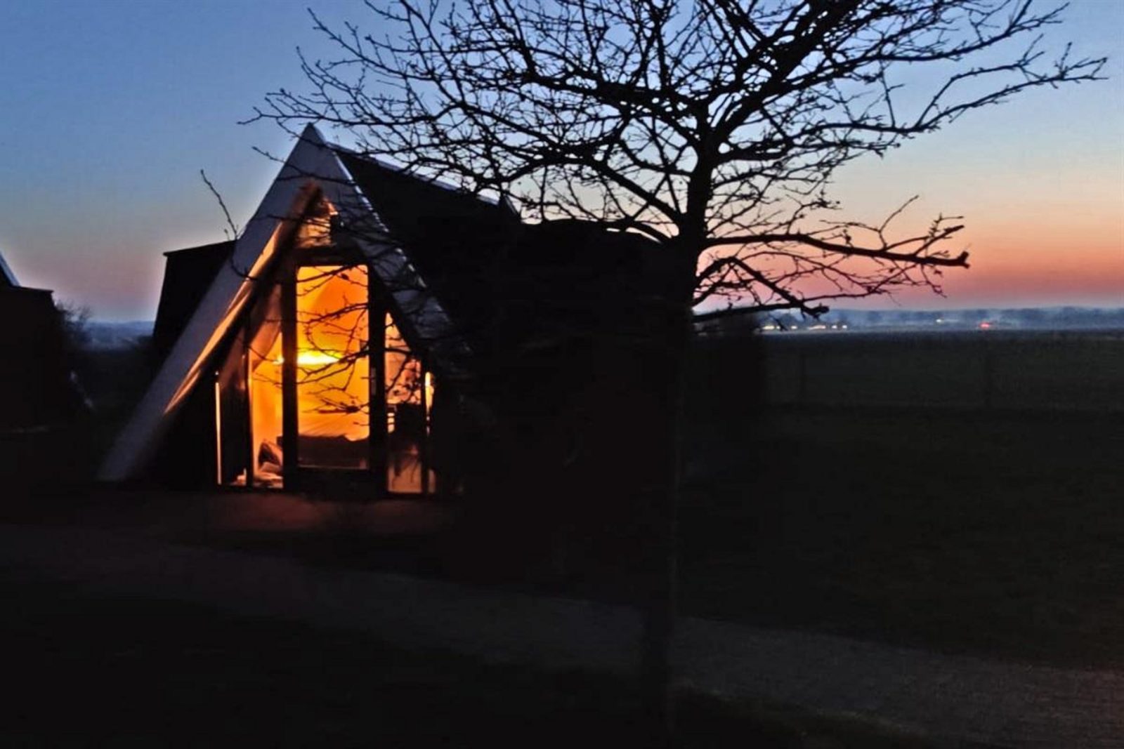 Tiny house in rural setting