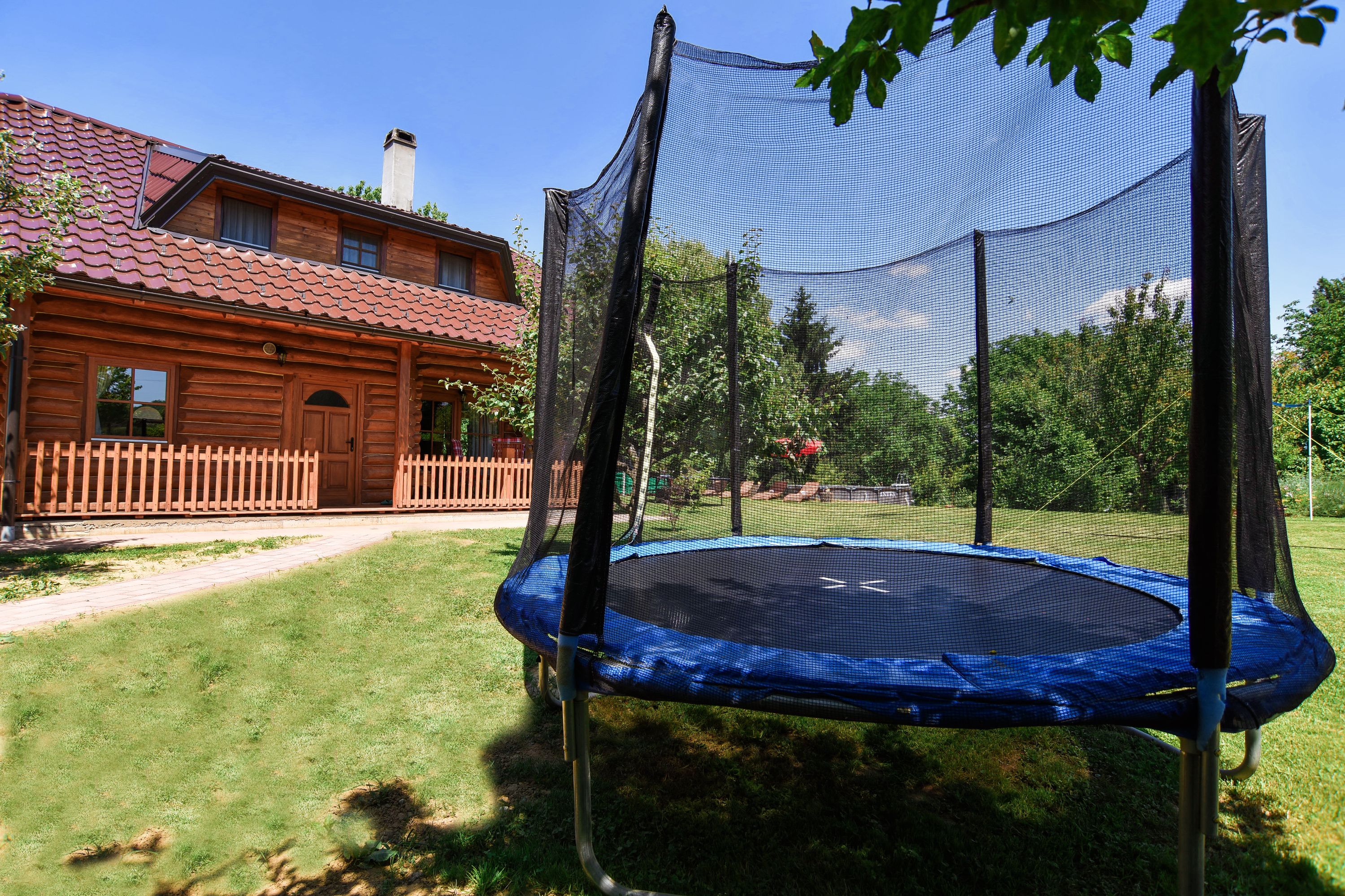 Wooden holiday home with large garden