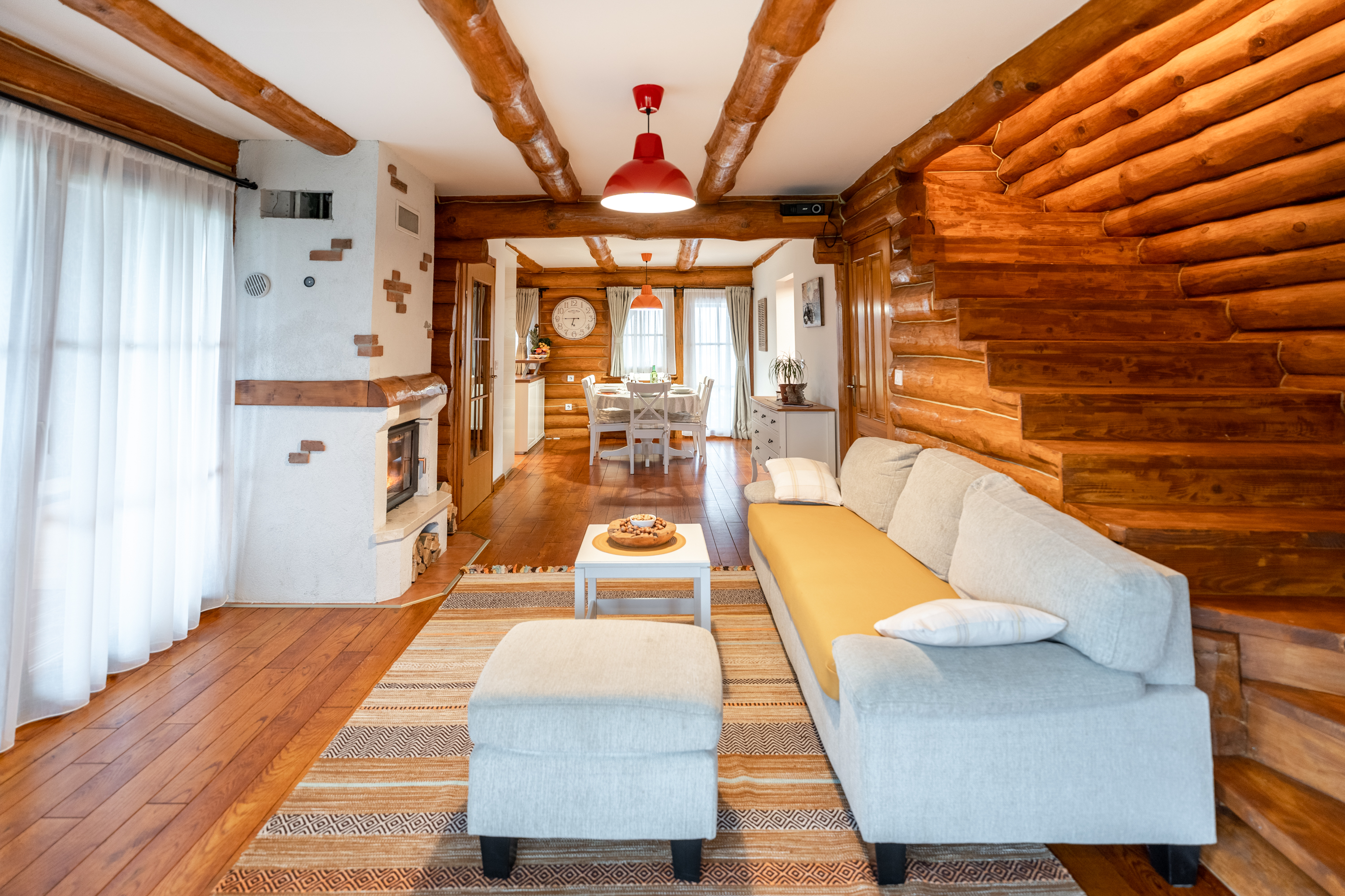 Wooden holiday home with large garden