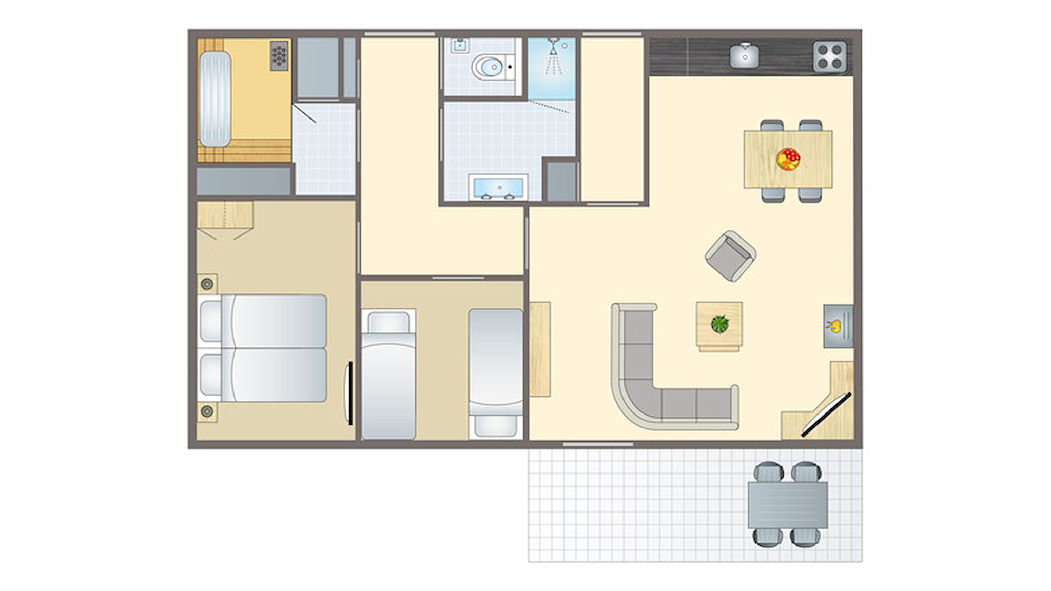 Ferienwohnung im kinderfreundlichen Park