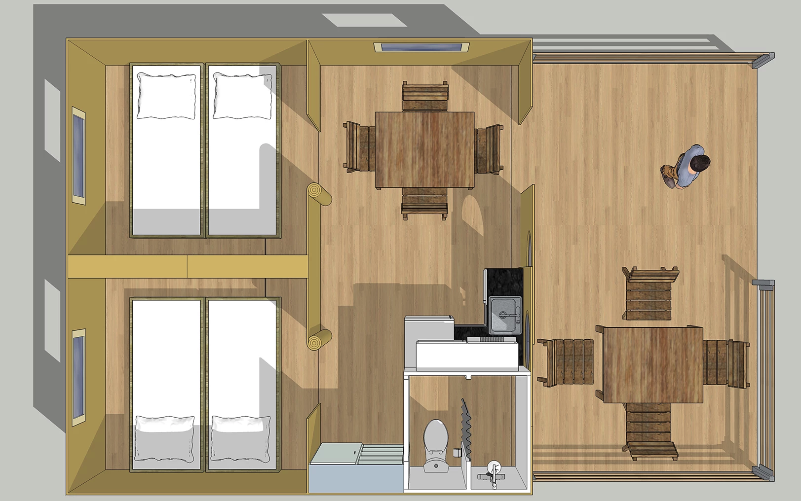 Luxe glamping lodge (4p) op boerencamping