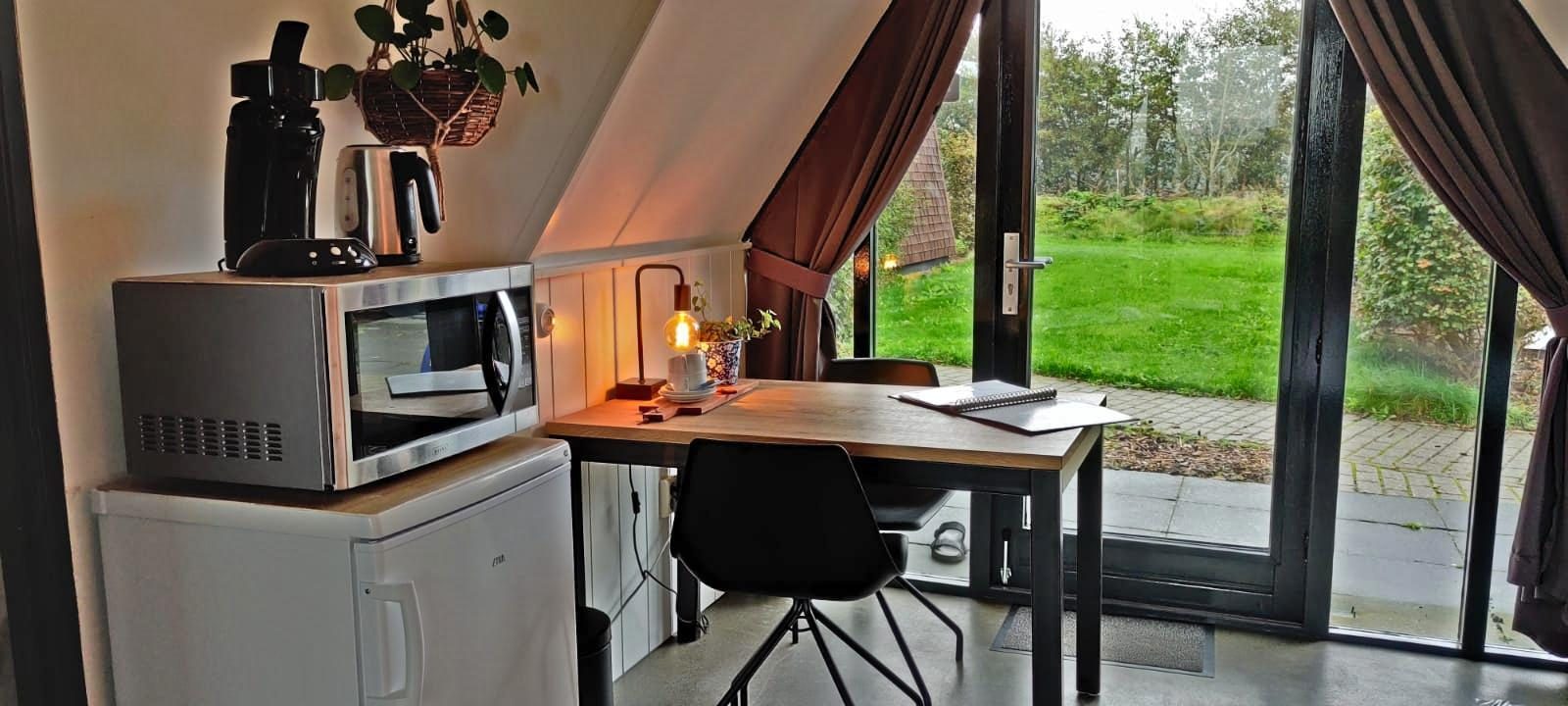Tiny house in rural setting