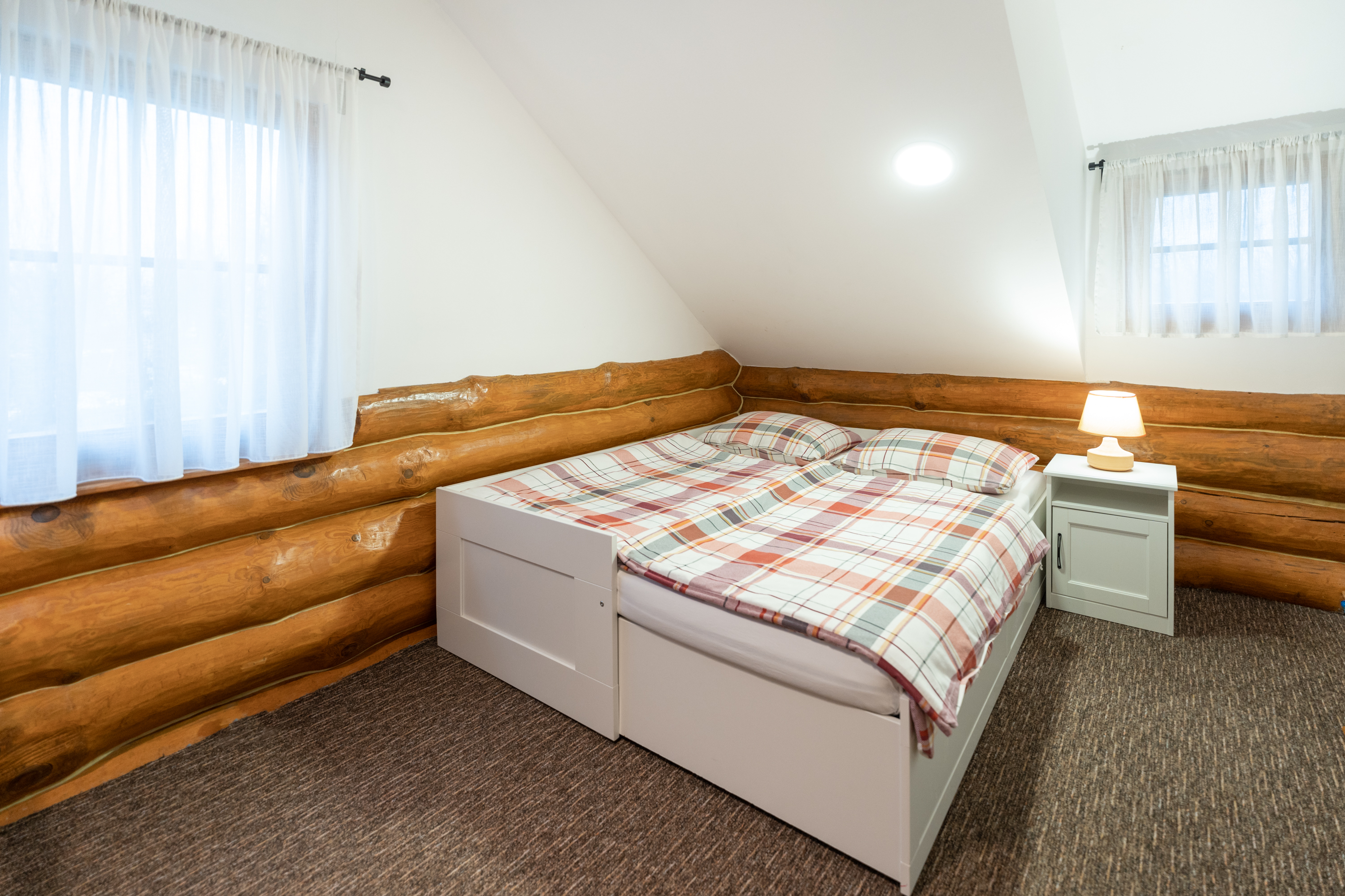 Wooden holiday home with large garden