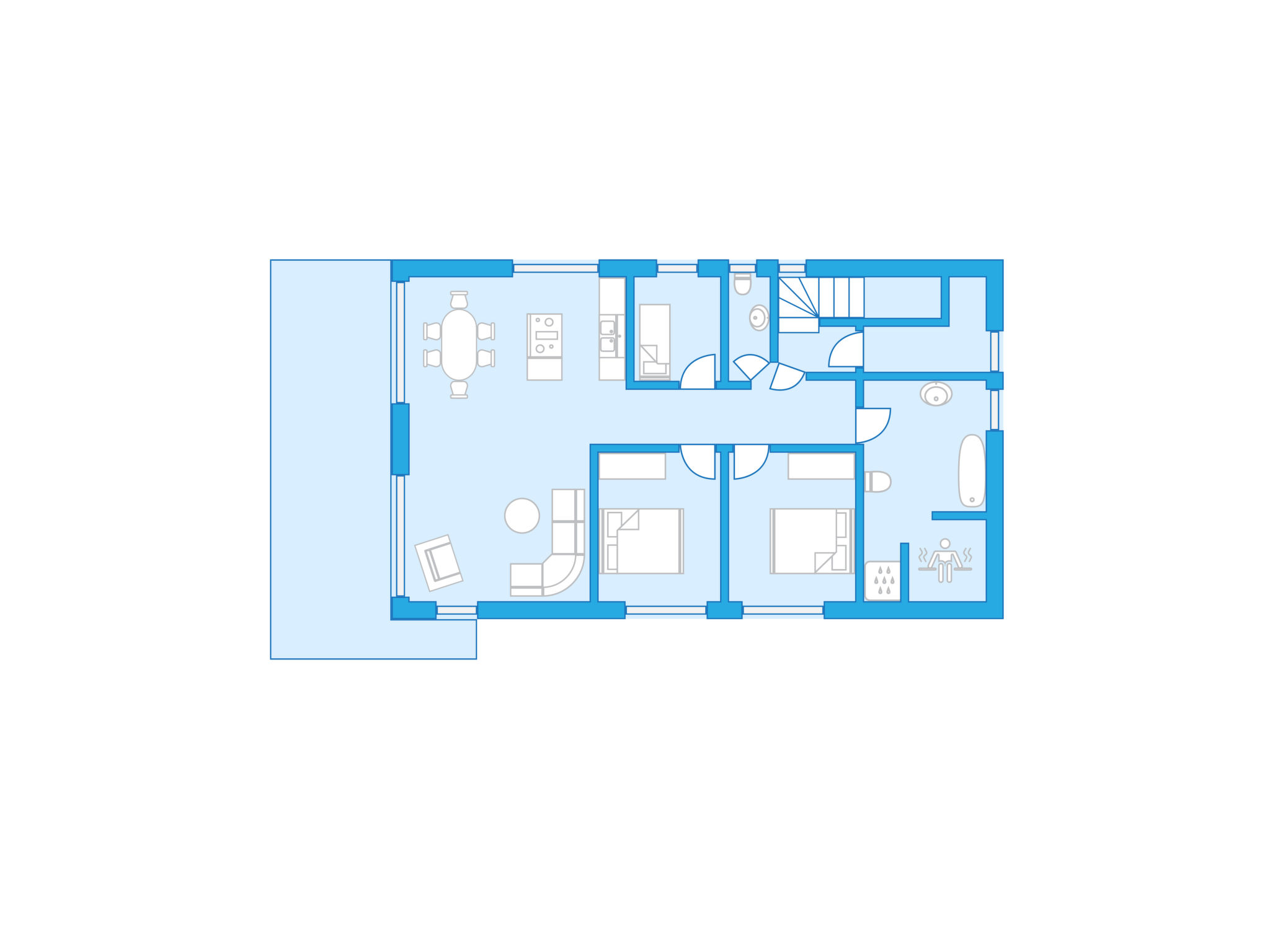 Modern huis met sauna en balkon