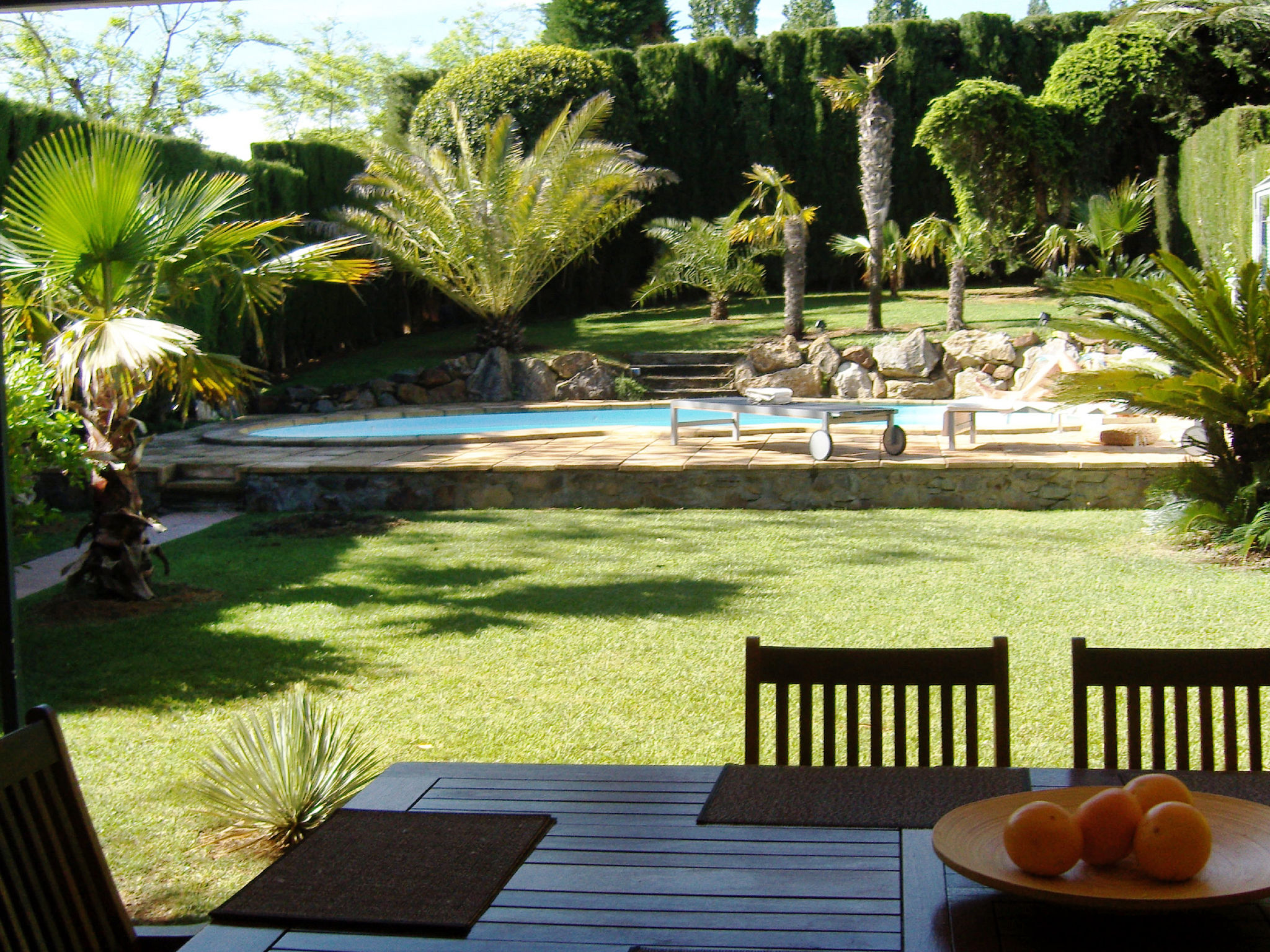 Holiday home with spacious sitting area and pool