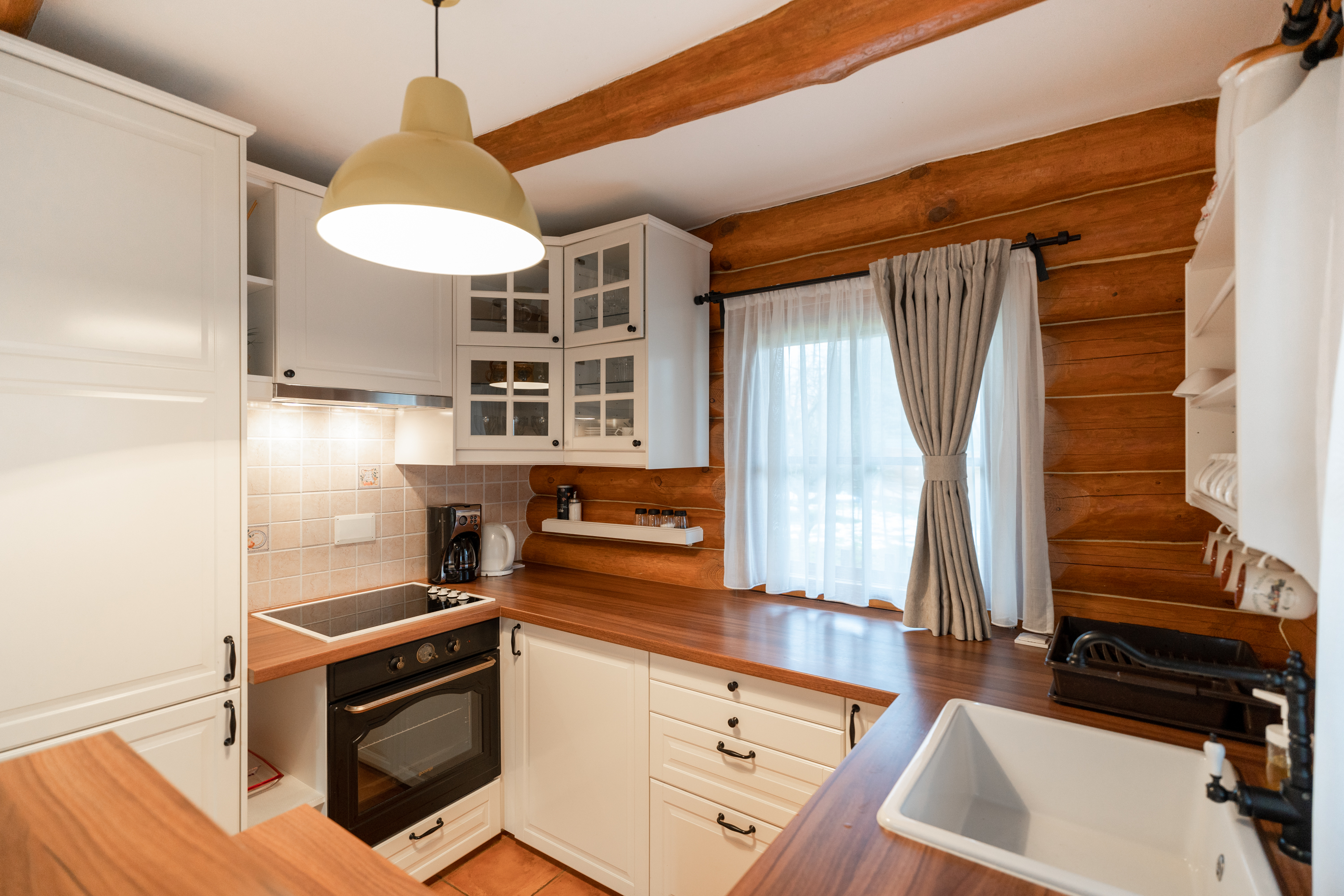 Wooden holiday home with large garden