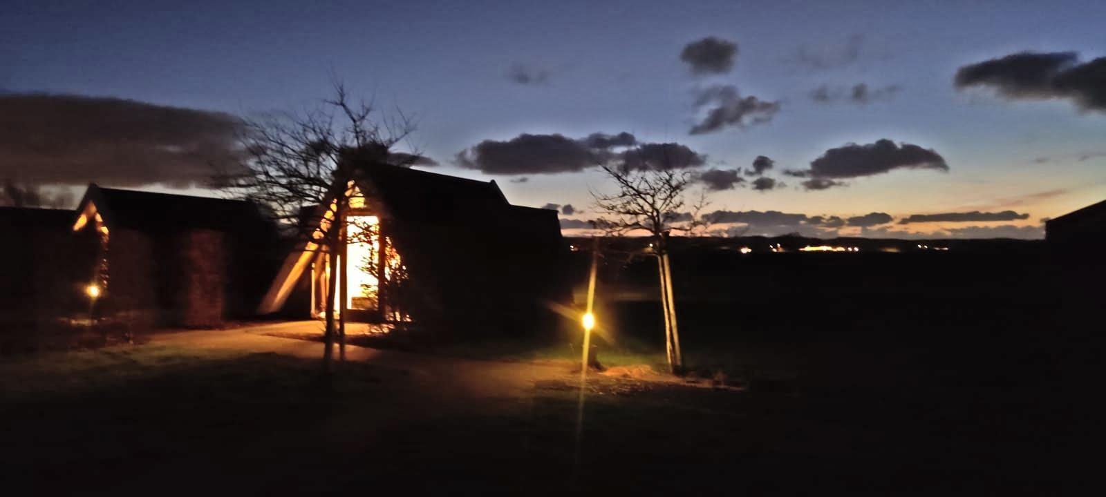 Tiny house in rural setting