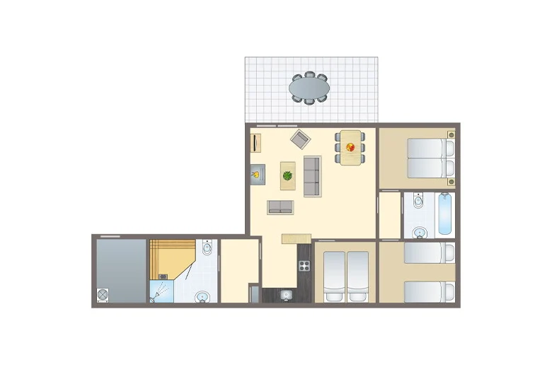 Wohnung (6p) auf Schouwen-Duiveland mit Sauna