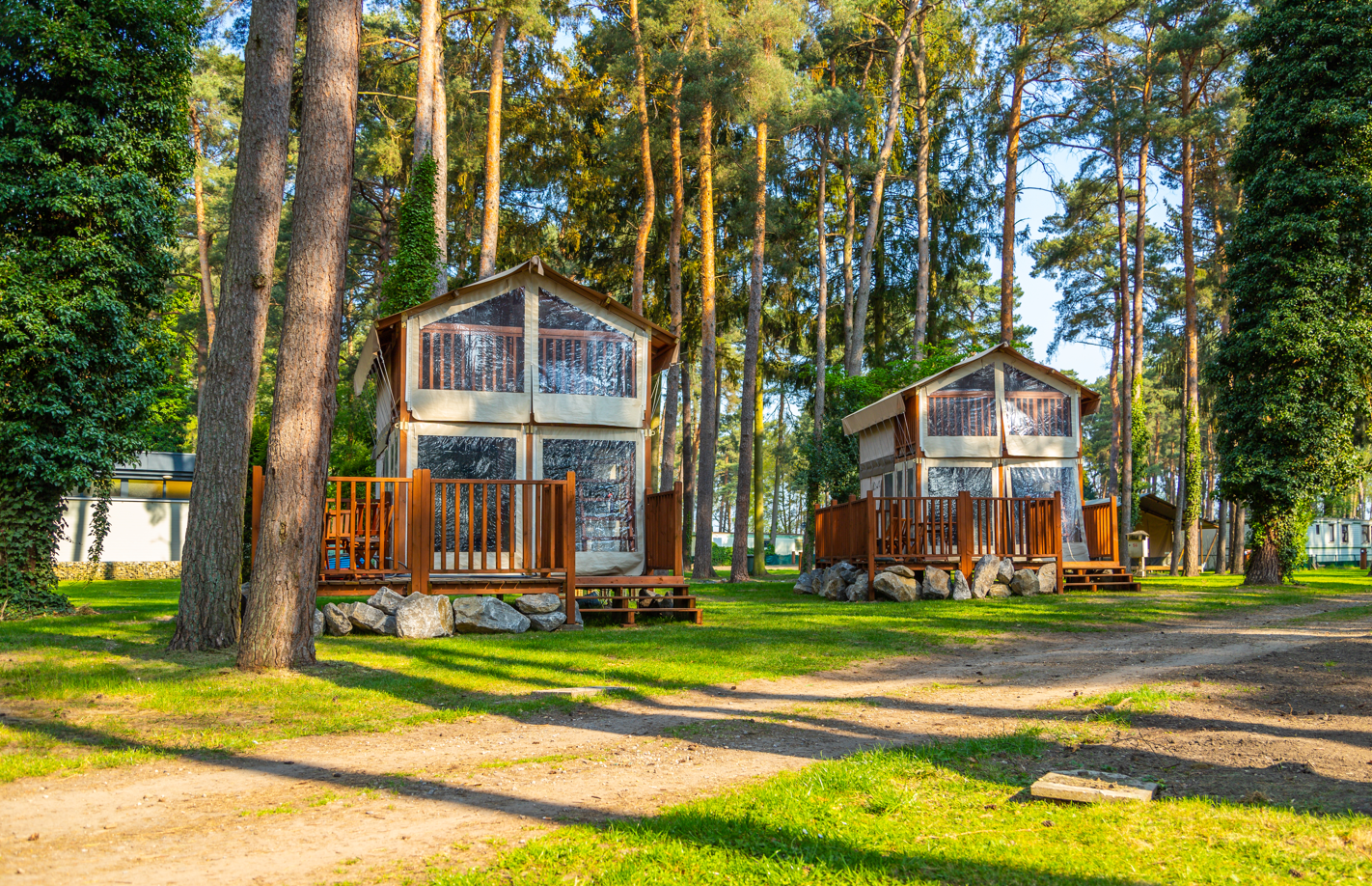 Tente Glamping avec plancher pour 4 personnes